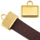 DQ metal end cap square Ø 10x2mm Gold